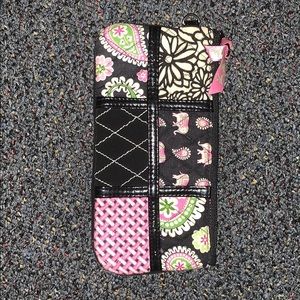 Vera Bradley Pink Elephant Print Wristlet